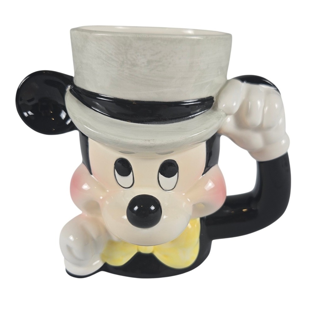 Vintage Disney Mickey Mouse Top Hat Character Mug Made In Japan Ceramic
